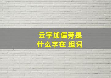 云字加偏旁是什么字在 组词